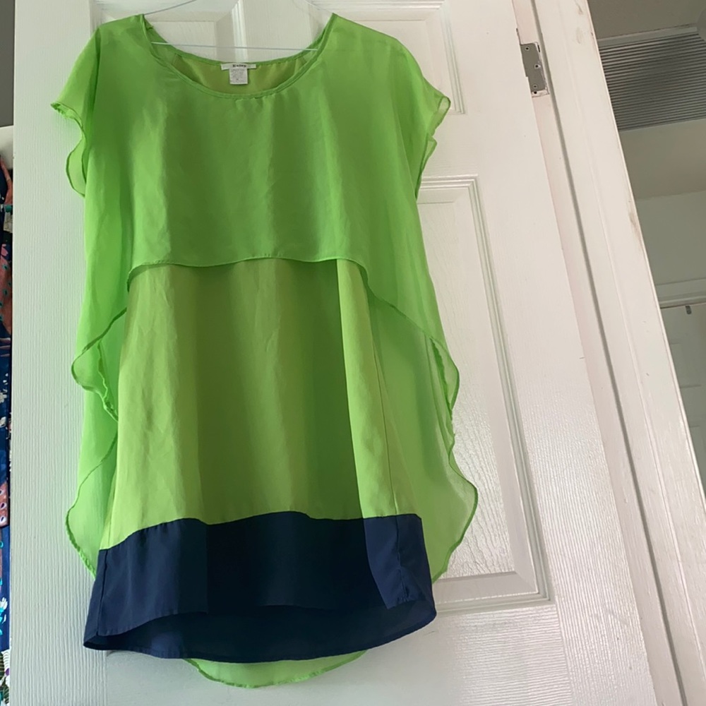 Esley Green and Blue Tunic Style Dress